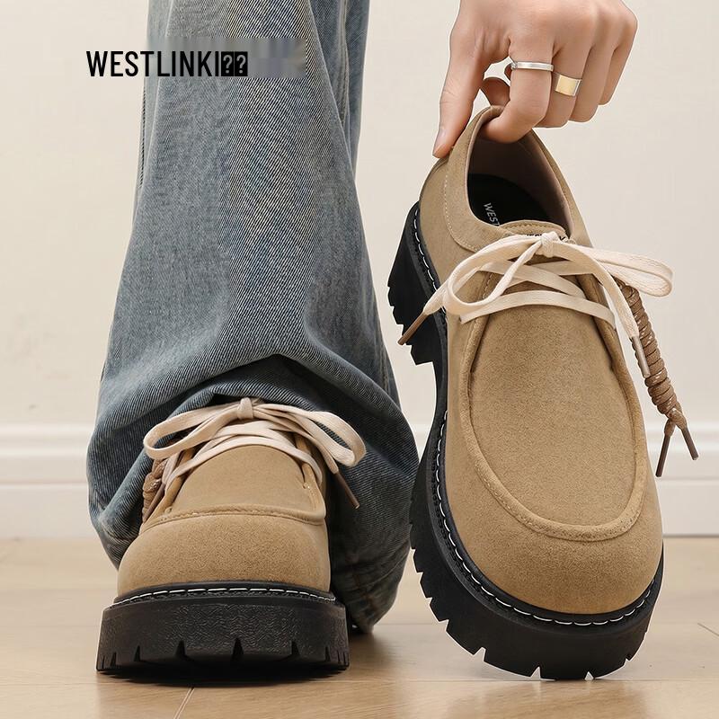 Westlink Men s Breathable Elevated Casual Derby Shoes M US 6.5 хаки