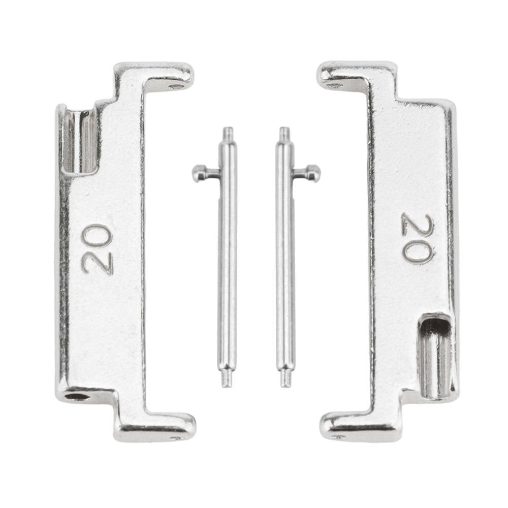 

Precision Black Color Watch Band Adapter 20 To 22mm Metal Material Band Connection Adapter Clock Band Connector Accessory Pair