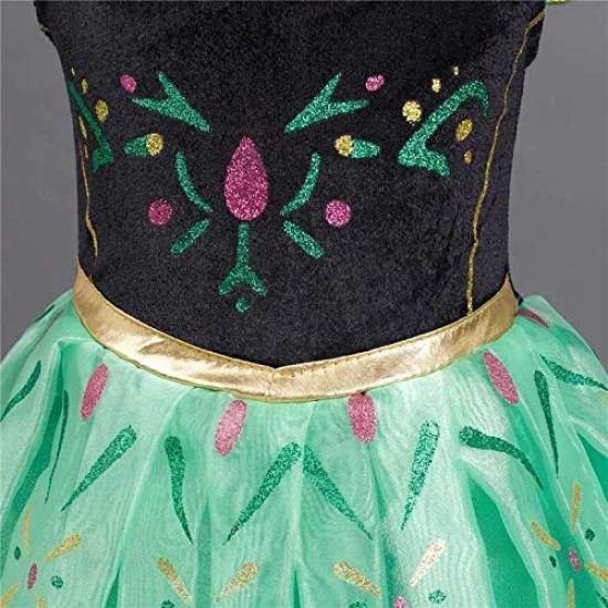 New Clothes Frozen Elsa Princess Kids Dress Costume Fancy Dress Outfit Gift for Girls (130cm)