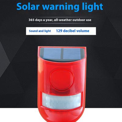 Słoneczny Alarm Dźwiękowy i Świetlny Z Pilotem Zewnętrzny Czujnik Ruchu Czujnik Obecności Człowieka Światło Ostrzegawcze Antykradzieżowe Odstraszacz Zwierząt