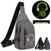 Men's Luminous Multi-Layer Crossbody Chest Bag - Casual Outdoor Backpack 2025 New Fashion
