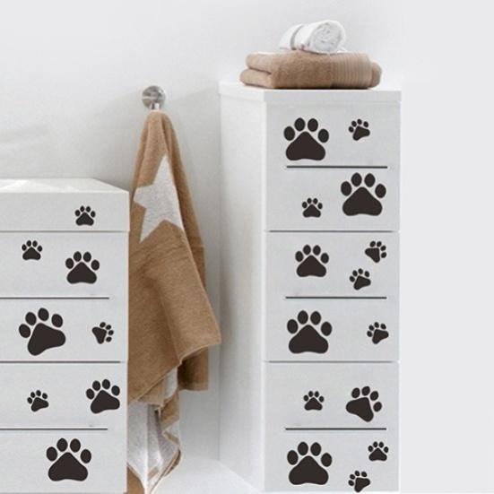 22Pcs/Sheet Dog Paw Prints Removable Wall Sticker Decals Children Home Decor