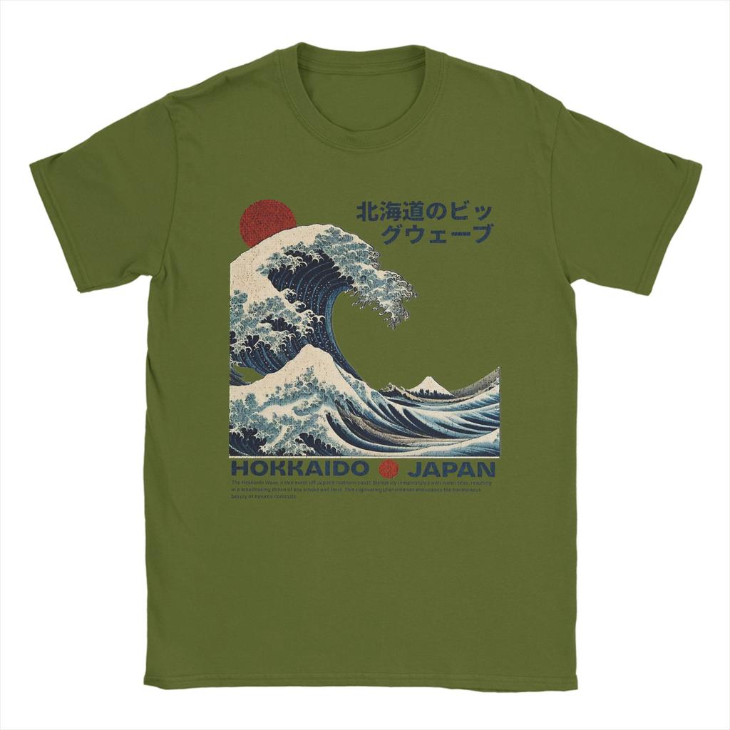 Kanagawa Wave The Great Wave Hokusai Japanese Art  Cotton TShirt For Unisexs Summer  Awesome TShirts Tees Oversized Cheap Tops