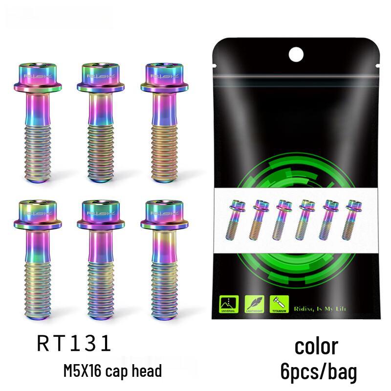 

Titanium Alloy M5x16 Bike Stem Screws (6-Pack)