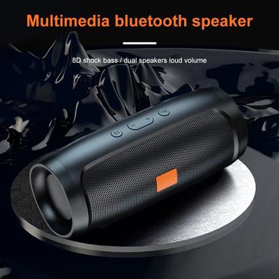 Bluetooth Hoparlör Çift Hoparlör Stereo Açık Hava Tfusb Oynatma Fm Ses Yayını Taşınabilir Subwoofer 50 Kablosuz Hoparlör