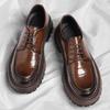 Neue Herrenschuhe Freizeit Dicke Sohle Erhöhend Arbeitsschuhe Niedrig geschnitten Herren Herbst Mode Trendig Britischer Stil Runde Zehenpartie Schuhe 38-44