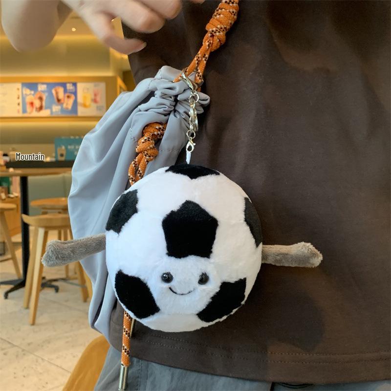 Multisport Plush Doll Pendant: Basketball, Football, Volleyball, Badminton, Rugby, Baseball, Tennis