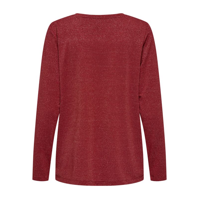 Haut harly pailleté col v regular fit Femme ONLY