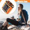 Digital Display Waist Mounted Fan With 100 Speeds Personal Cooling Fan Hanging Neck Fan  Working