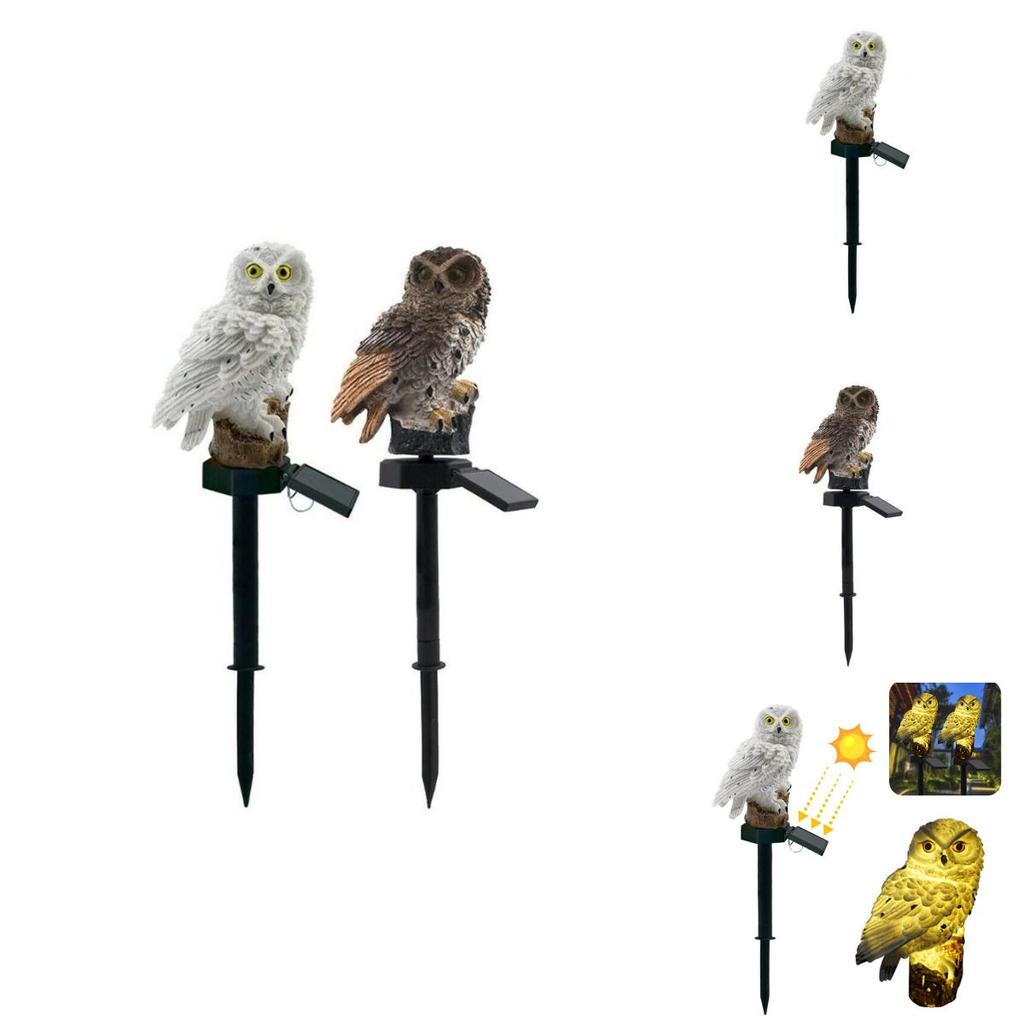 Adorable Owl Solar Garden Lights Water-resistant Outdoor Decoration