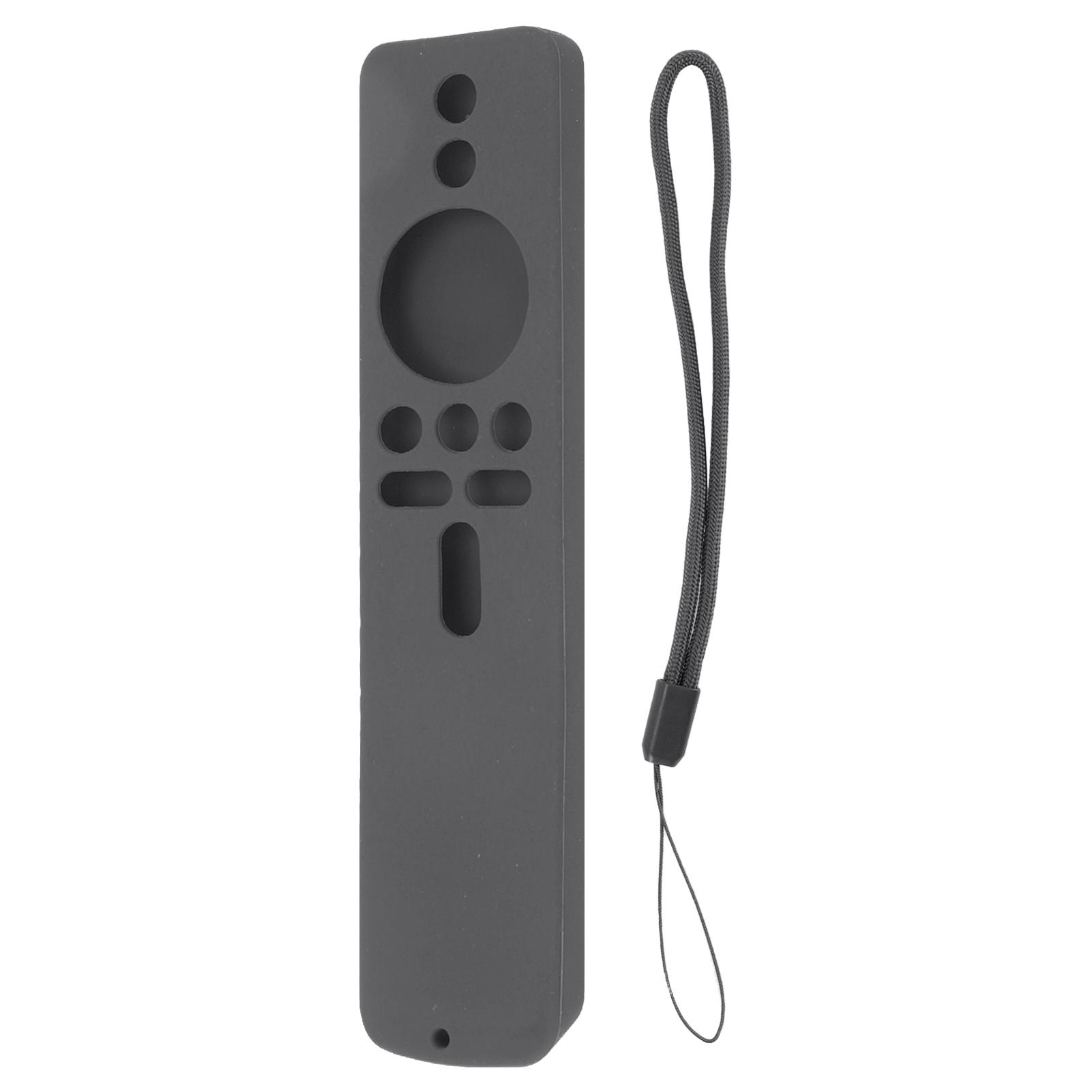 

Silicone Protective Cover for Xiaomi TV Stick 4K Anti Slip Remote Control Case with Lanyard Gray серый