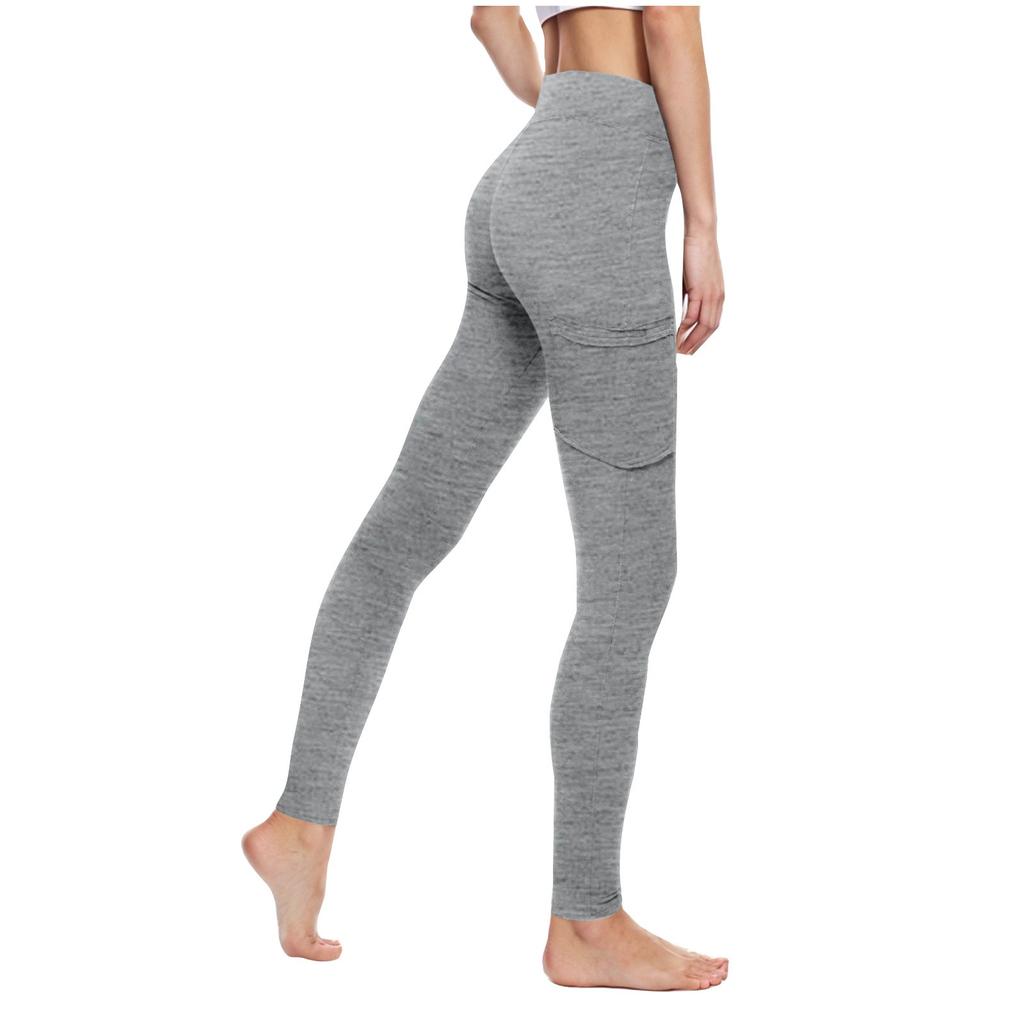 Women's Slim-fit High Elastic Side Patch High Waist Hip-lifting Sports Fitness Pants Belly-closed Yoga Pants