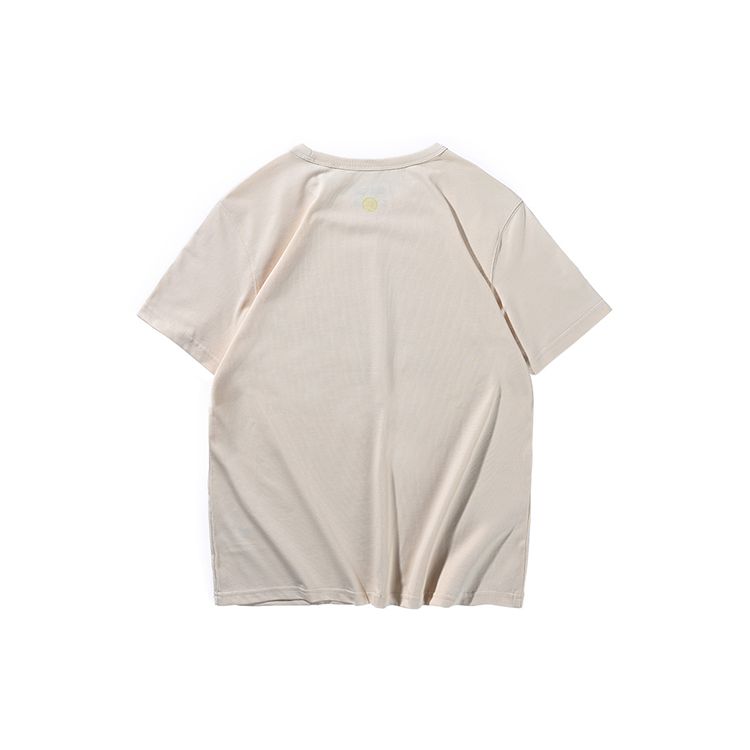 Li Ning Badfive Smiley Print Sports Casual Crew Neck Short Sleeve T-Shirt Men Tops Off-White AHSR464-1