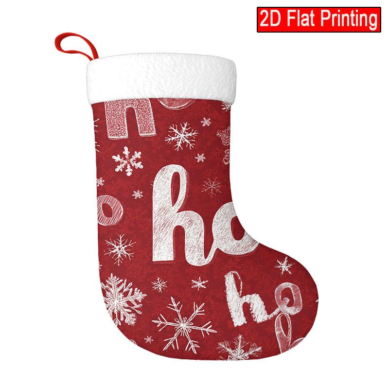 Christmas decoration fireplace hanging stocking One Piece, Featuring a Red Backdrop with - Christmas Stockings