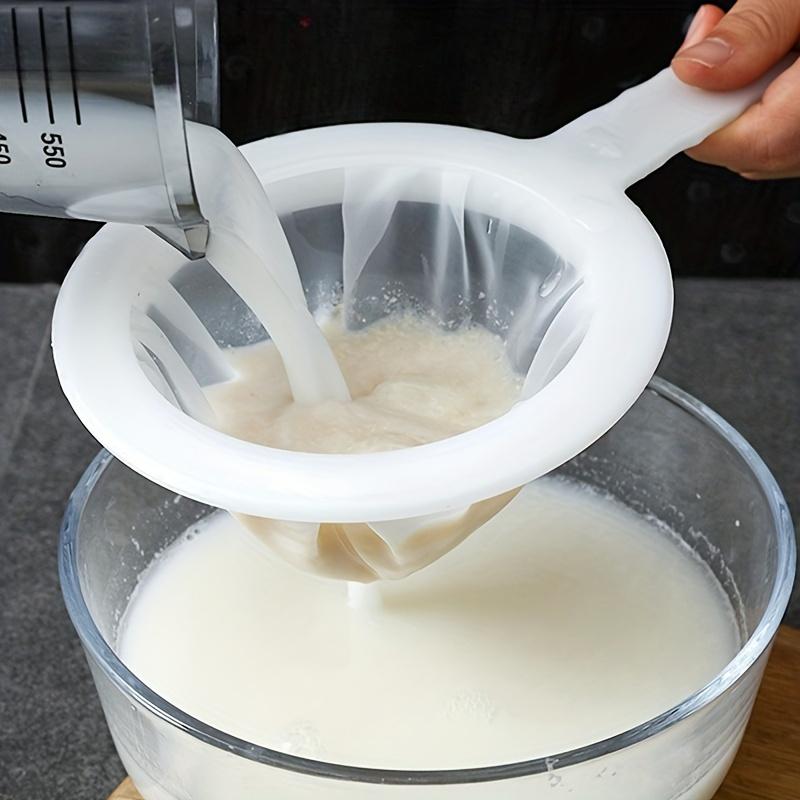 5pcs Soy Milk Wine Filter Bag Nylon Ultra-fine Filter Mesh Sieve for Soy Juice Coffee Milk Food Strainer Spoon Kitchen Colanders