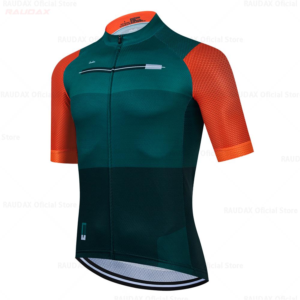 Raudax 2025 Summer Cycling Jersey Set Breathable MTB Twelve Colors Cycling Clothing Mountain Bike Wear Maillot Ropa Ciclismo