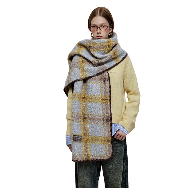 

GREEN BELT Women s Stylish Plaid Scarf One Size