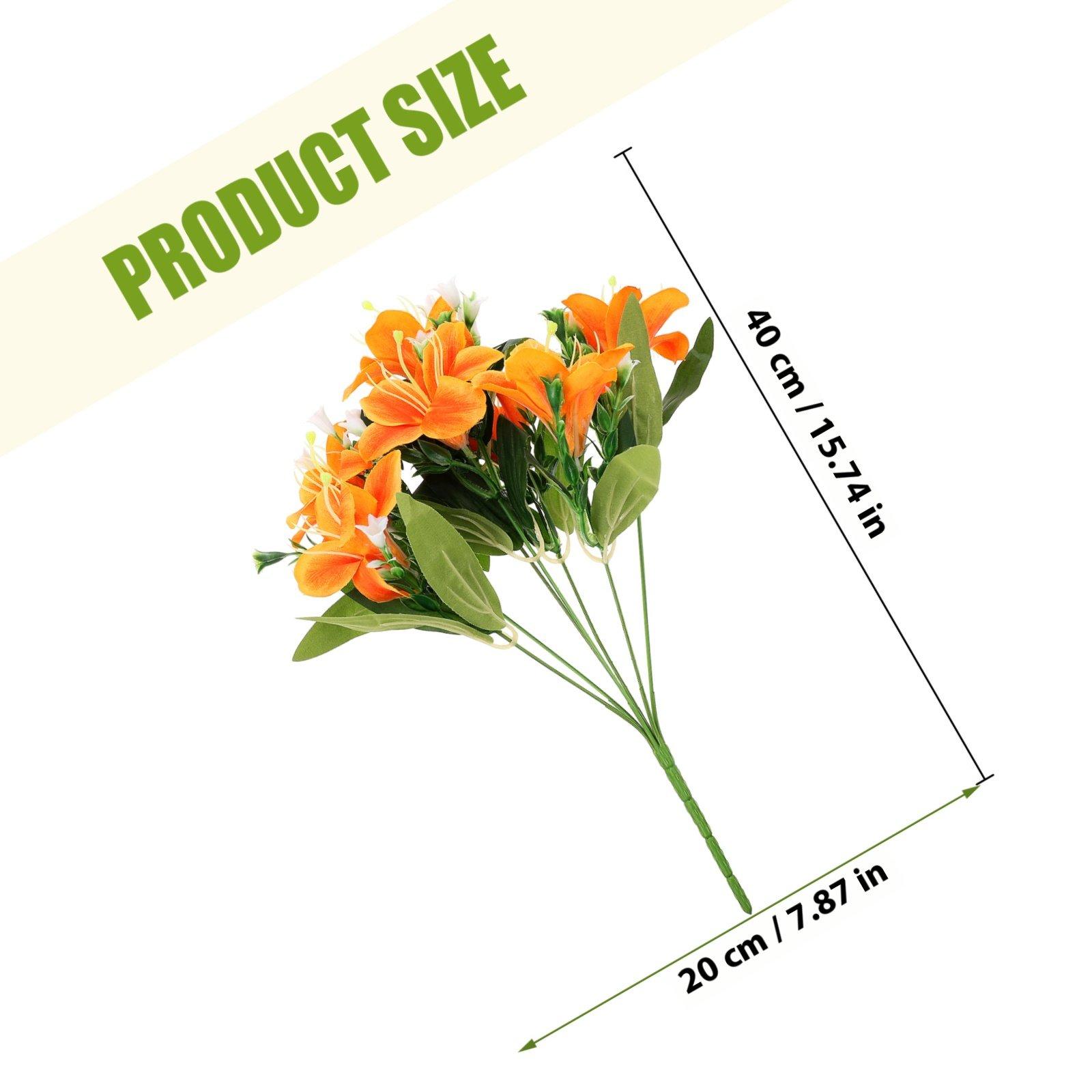 

Fake Flower Realistic Artificial Flower Plastic Greenery Lifelike Decoration for Wedding Ceremony Party Event Styling оранжевый