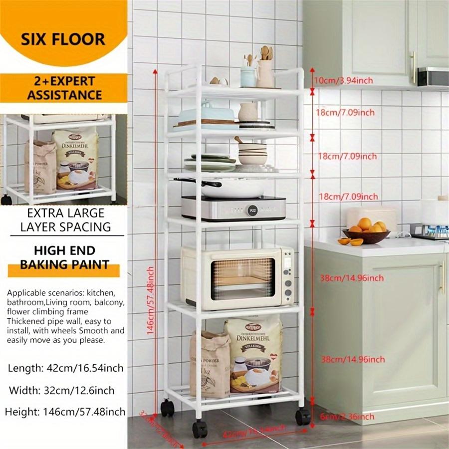 Multi-Layer Kitchen Rack Floor To Floor Storage Rack Household Microwave Stove Shelves Multi Scene Tool Pot Rack Kitchen Storage