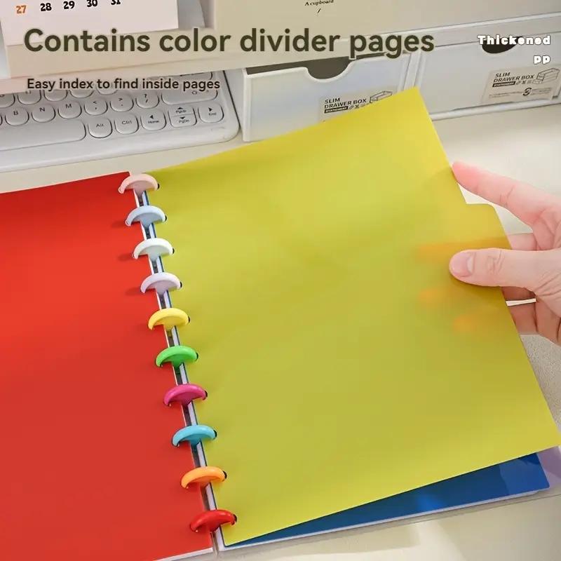 Colored Mushroom Hole Loose-Leaf Notebook | A5/A6/B5 Sizes | Reusable Refillable Binder Notebook for School & Office