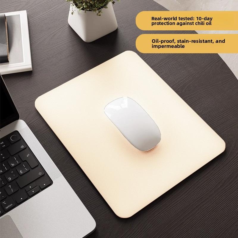 Premium Leather Mouse Pad, Desk Mat, Office Desktop Protector, Leather Dorm Room Laptop Keyboard Mat