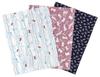 Conjunto de 3 pequenos tenugui estampados para as mãos com origami e fluindo Cada toalha tem aproximadamente 90cm de (Toalhas japonesas) coelhos, cegonhas, duas cores