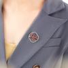 Plum Blossom Brooch Niche Anti-Light Pin Red Corsage Women'S Luxury Accessories High-End Exquisite Tide