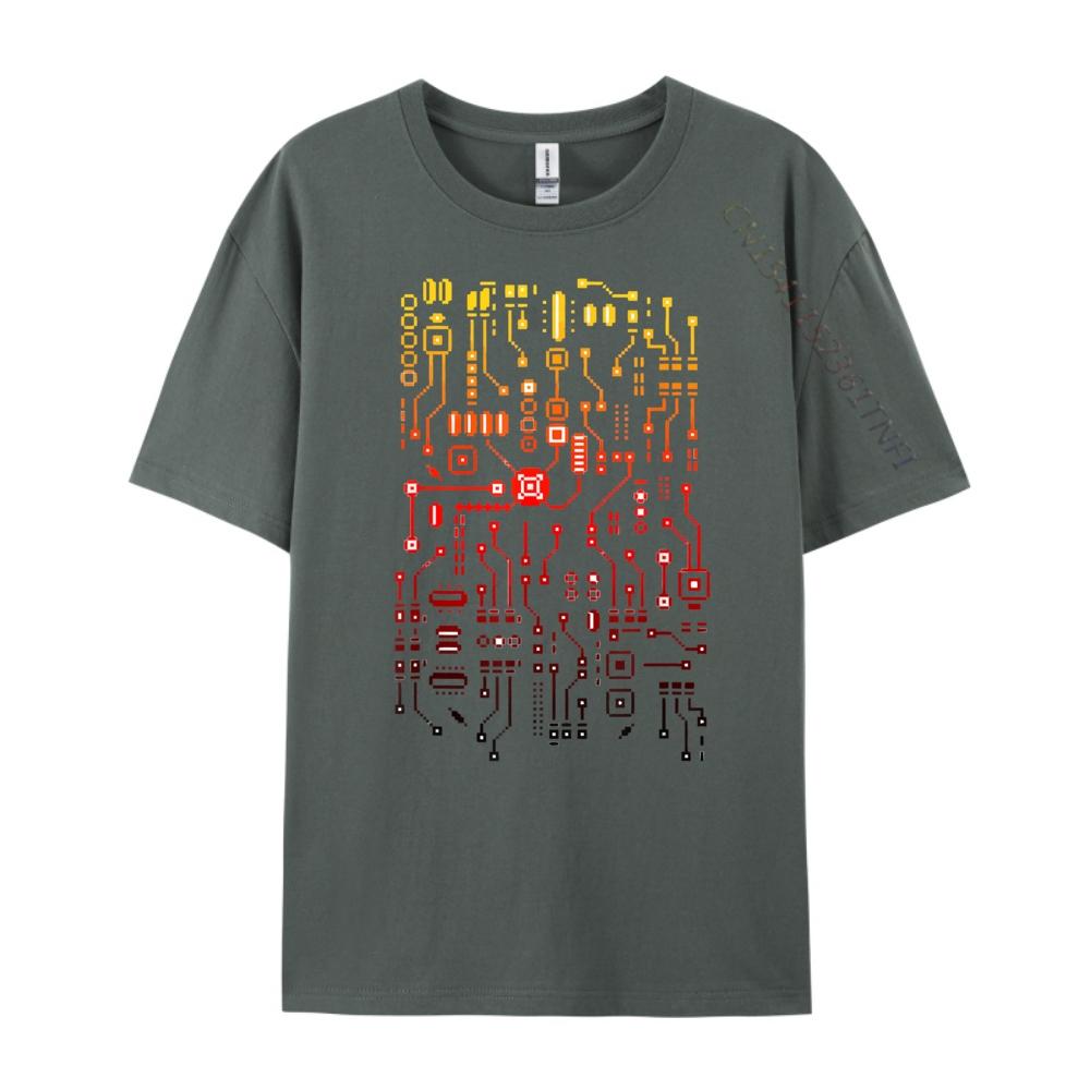 Engineer Computer Circuit Board Engineering Cpu Binary Streetwear Men Short Sleeve Tee Slogan T-shirt