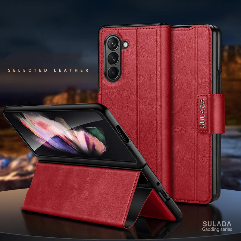 Vintage kožené preklápacie puzdro na peňaženku pre Samsung Galaxy Z Fold 5 4 Fold5 Fold2 Fold3 Fold 2 3 Fold4 5G Puzdrá s plnou ochranou