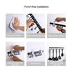 Wall Mounted Key Holder Household Indoor Towel Keys Hat Fixed Hanger Kitchen Bathroom Aluminum Multi-hook Hanging Rack