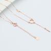 Color Gold Simple Exquisite Women'S Love Letter Necklace Purple Gold Plated Rose Gold Collarbone Chain