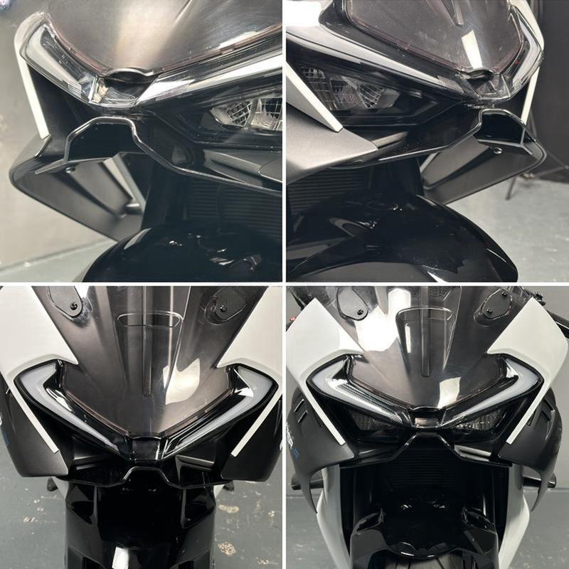 ABLZ-For CFMOTO 675SR 675SR-R 675 SS/SR/SRR 2024 Compatible Motorcycle Front Fairing Spoiler Winglet Dynamic Lower Lip Guide