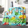 Adorable Cats And Flowers Home Customize Your Name Blankets Soft Cozy Lightweight Blanket Perfect For Picnics Sofa Office Bed Living Room Ideal Gift