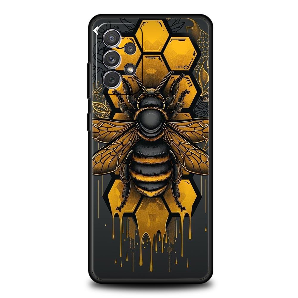 

Honeybee Flower Pattern Phone Case for Samsung Galaxy A55 A35 A15 A14 A13 A25 A54 A51 A71 A72 A73 A32 A52 A41 5G Soft TPU Shell samsung a72 5G