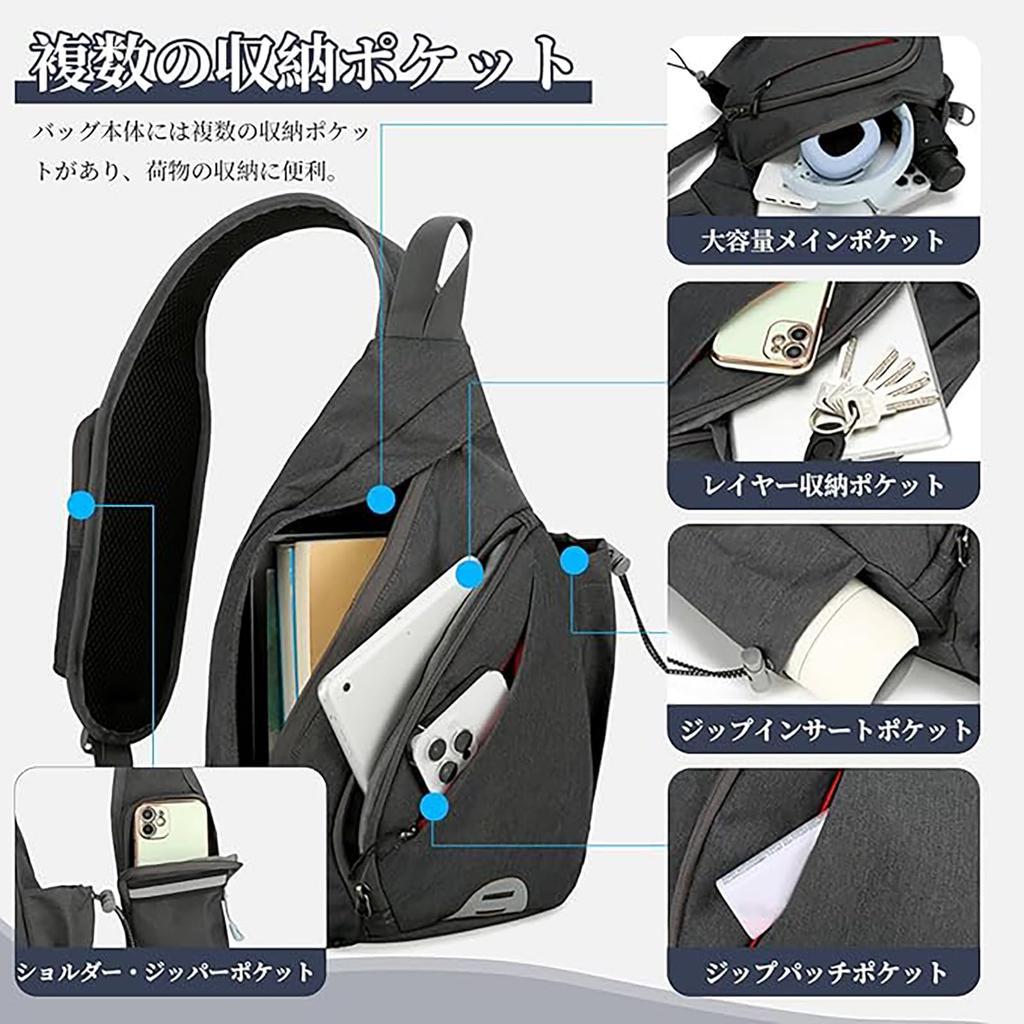 TONG YUE Body and Chest Large Fits Unisex for and School Men's 3-Way Bag Crossbody, Handbag, Strap. Capacity, Waterproof, Lightweight, Popular,