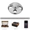 Disc Stabilizer Record Weight Aluminum Rhodium Plated Turntable LP Vinyl Clamp Vibration Damper (LP107 Silver)