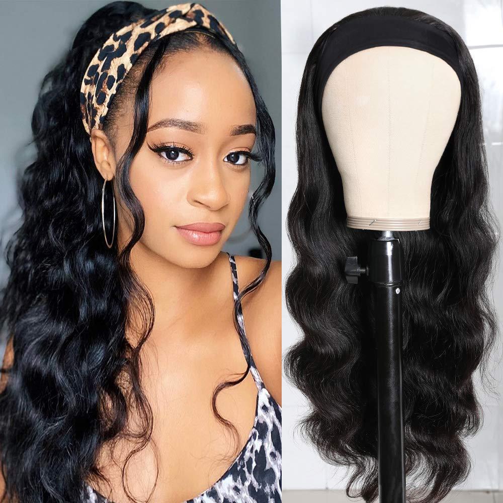 

Ice Silk Headscarf Headband: European & American Large Wave Wig for Women