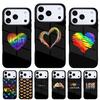 Heart Rainbow Gay Pride LGBT Phone Case for iPhone 17 16 15 14 13 Pro Max Back Cover for 12 11 Pro Coque