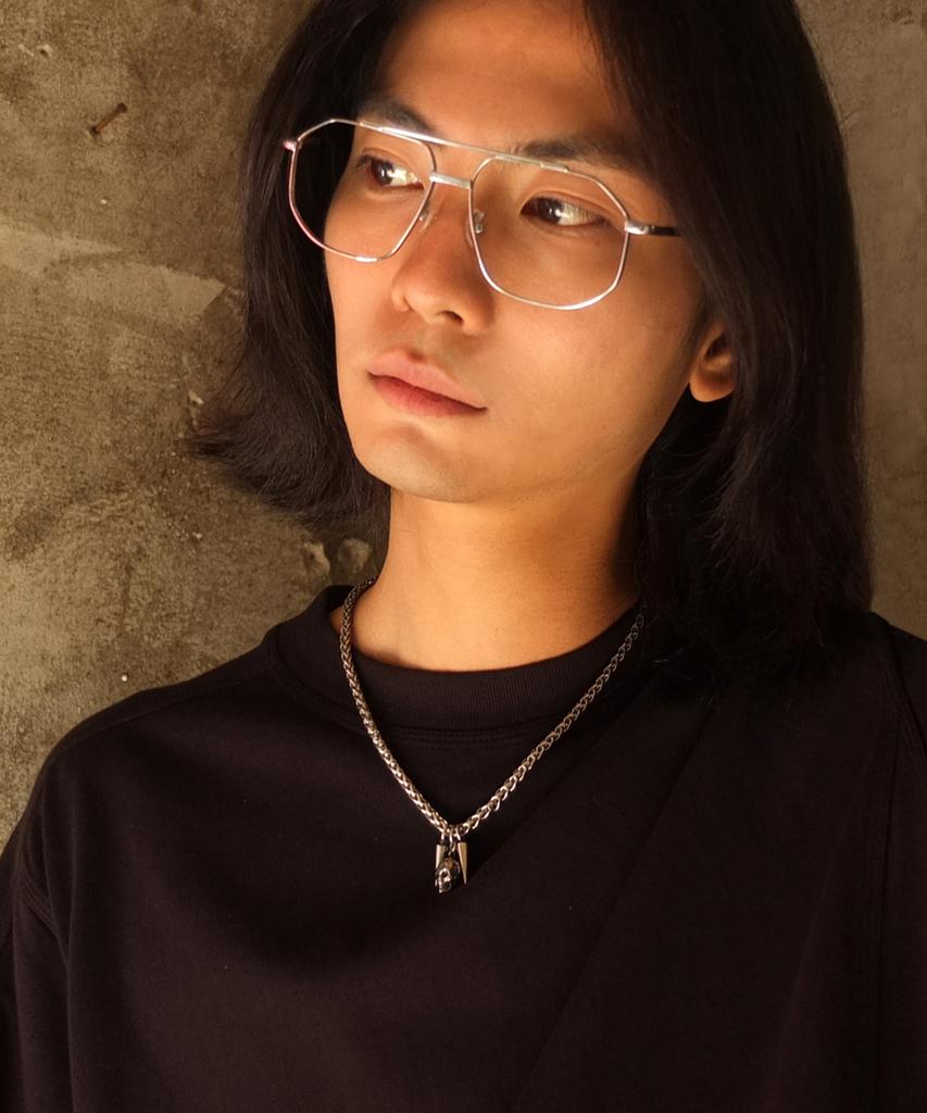 Vlack Veast Skull Double Cone Necklace _ Jw4510