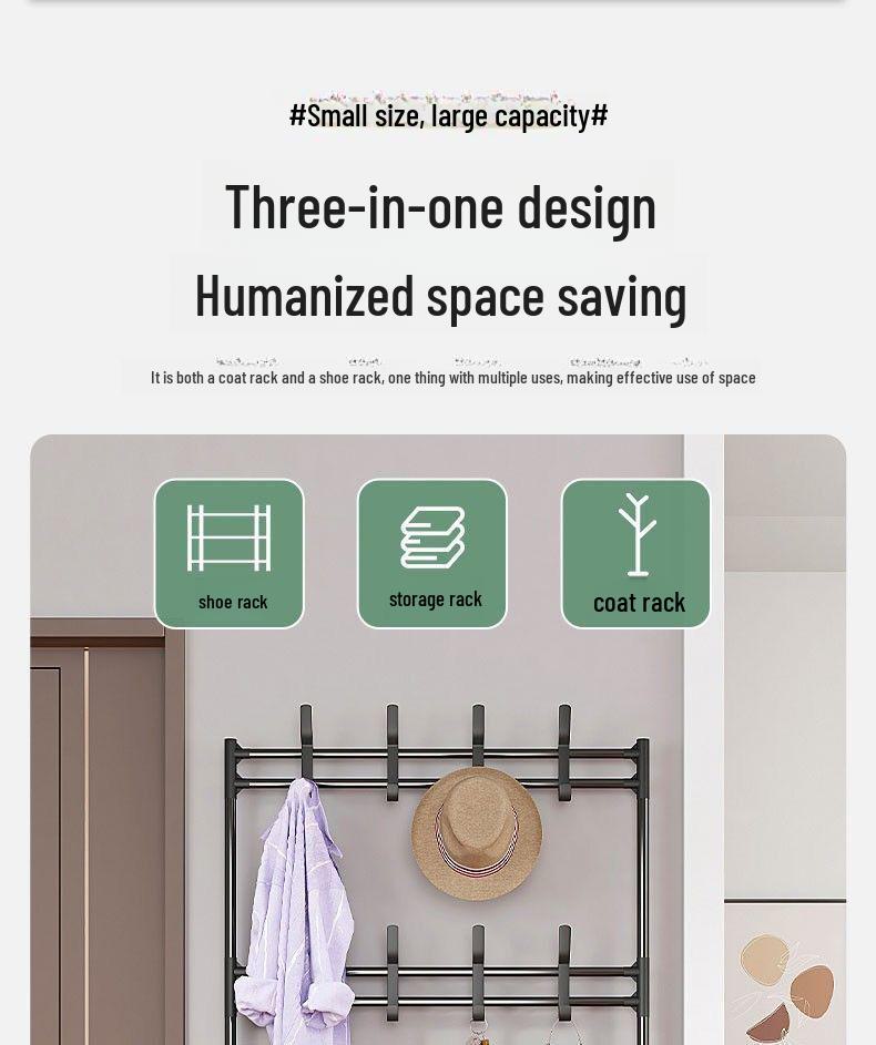 Platzsparender mehrstöckiger Schuh- und Hutständer für die Aufbewahrung im Haushalt und Schlafzimmer