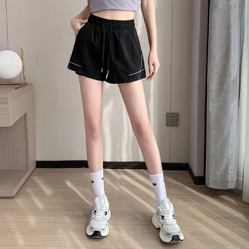 Women's Ice Silk Quick-Dry Summer Fitness Set (T-Shirt & Anti-Exposure Shorts)