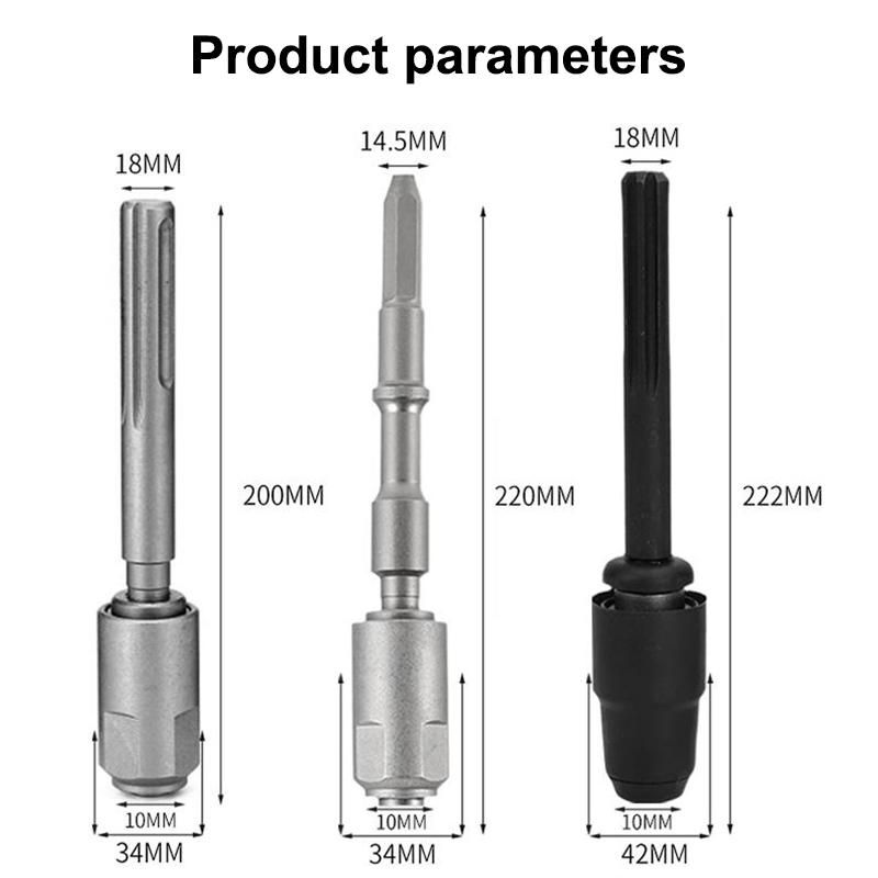 SDS-Plus to SDS-Max Adapter - Carbon Steel Rotary Hammer Converter, Impact Resistant Shank for Labor-Saving Drilling