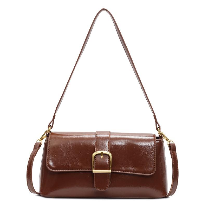 Fashion texture solid color small square bag new popular simple shoulder messenger bag underarm commuter bag