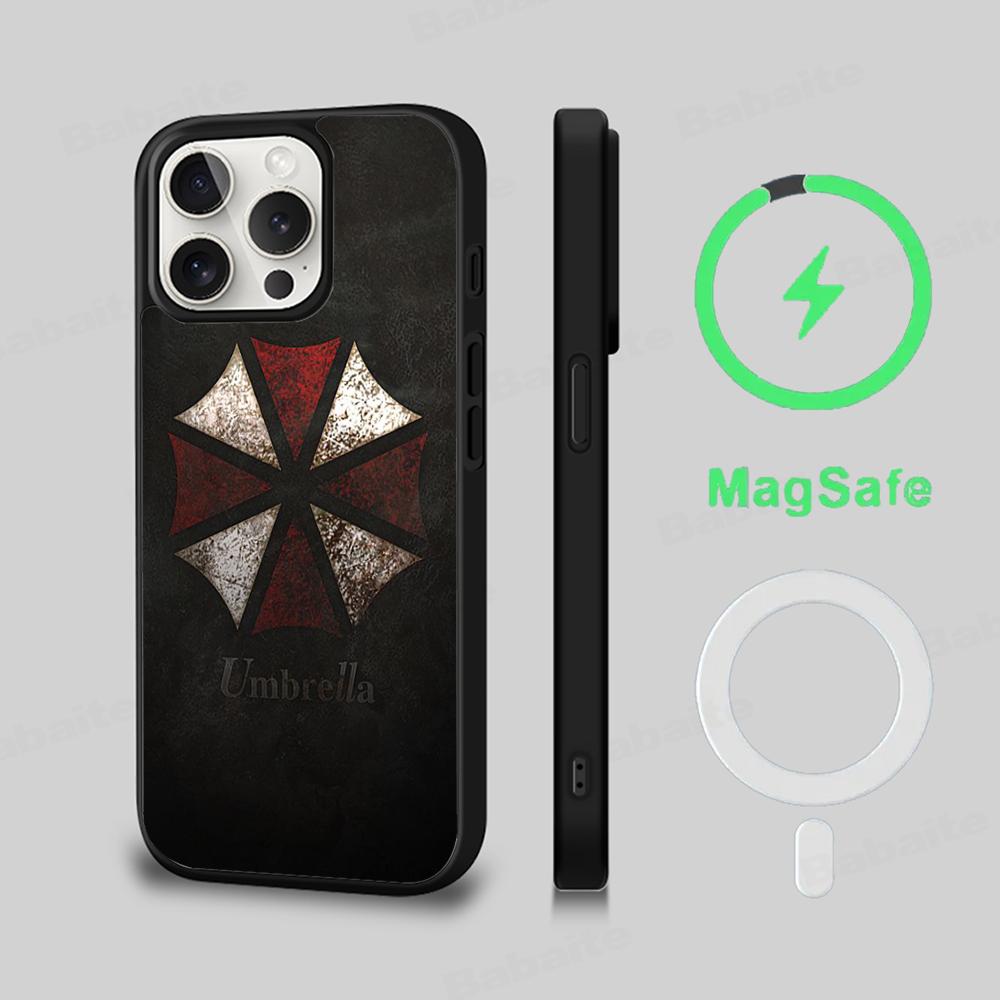 Resident Evil Umbrella Phone Case Magnetic Case For iPhone 16 14 13 12 11 15 Pro Max Plus For Magsafe Wireless Charge Cover