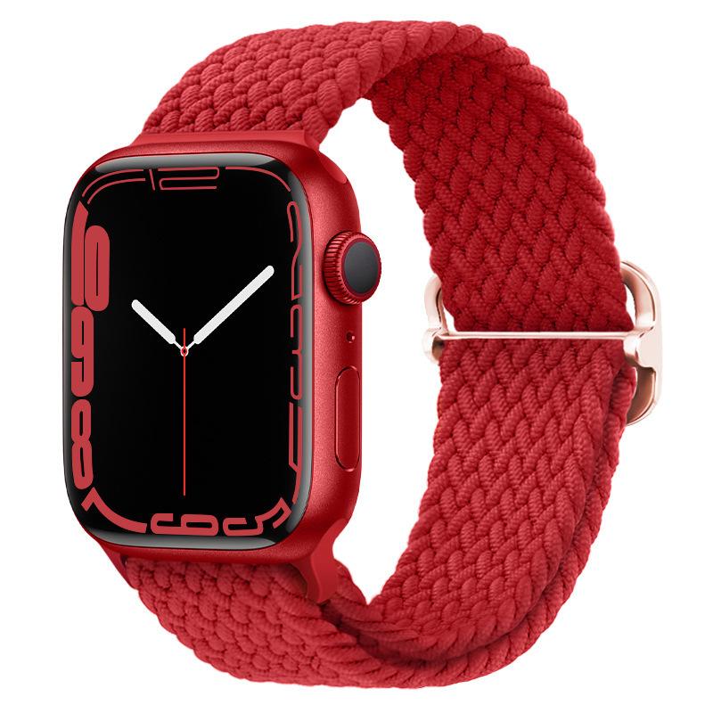 Elastic Woven Nylon Band F Smart Apple Watch Band 40 41 44 45MM Iwatch SE8 7 5 6 , Alloy Buckle Sport Soft Breathable Accessories Strap Blet Bracelet