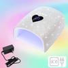 220W Rhinestone Dual Light Nail Lamp: Portable, Quick-Dry, Gel-Curing with No Blackening