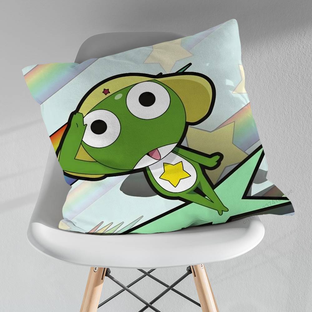 GGunsou FFrog KKeroro Pillowcase for Sofa Room Office Decor Printing Merchandise AllMatch Cushion Cover