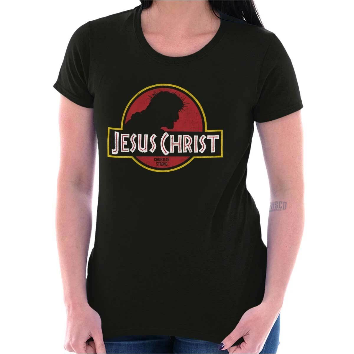 Christian Faith Pop Culture Jesus Christ Womens Top Junior Graphic Tee M