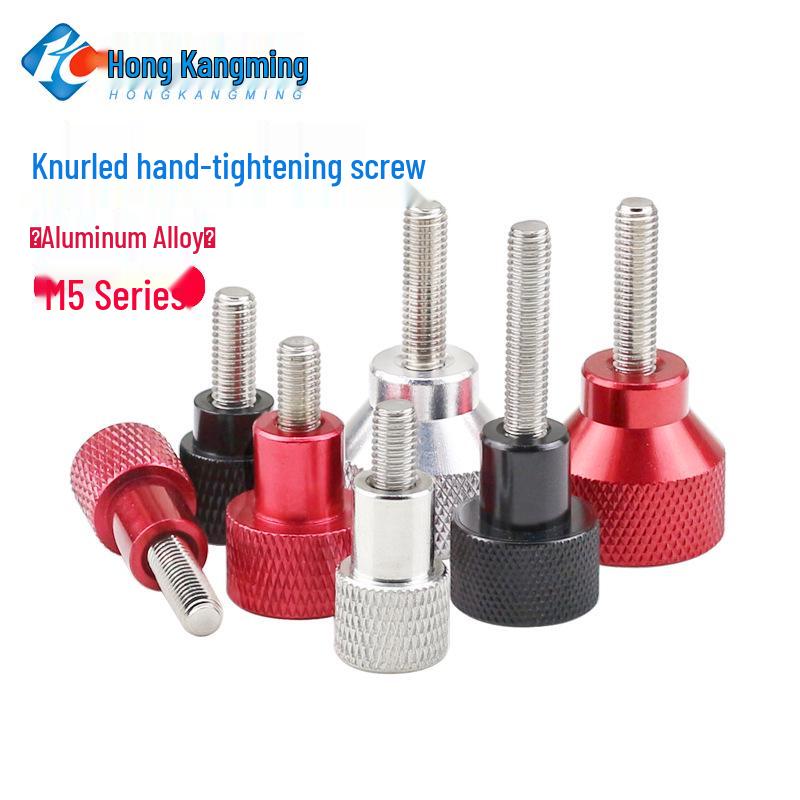 M5 Knurled Set Screw with Adjustable Gauge Bolt and Aluminum Alloy Handle, Stainless Steel Hand-Tightening Screw