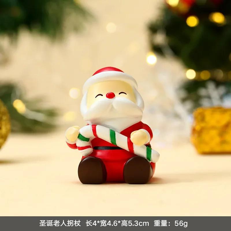 Car Interiors Ornaments Santa Claus Reindeer Cute Christmas Decorations Micro Landscape Desktop Ornaments Blind Box Gift